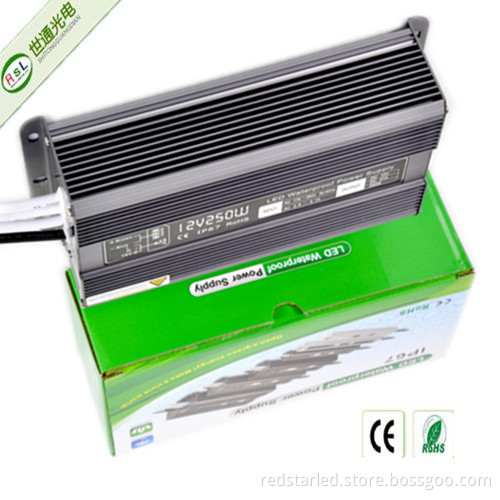 250W Power Supply Waterproof 12V